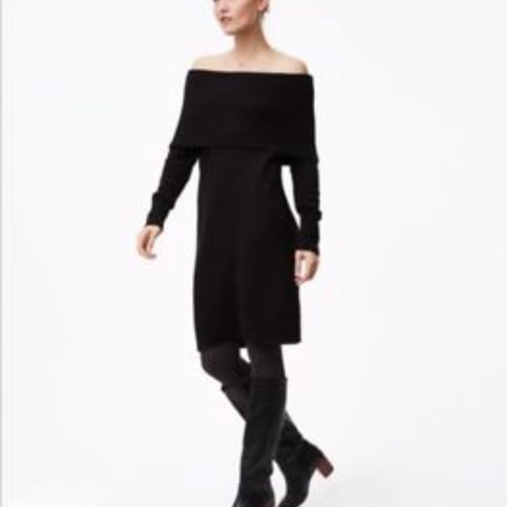 Loft Off The Shoulder Sweater Dress